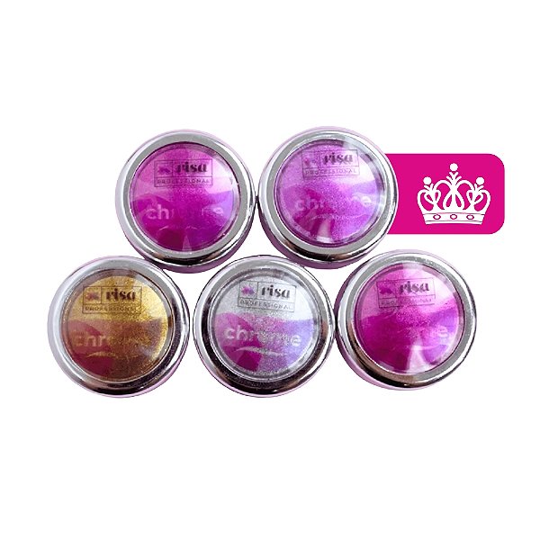 Pó Chrome Pigmentado Metalizado 0.3g - Risa Professional