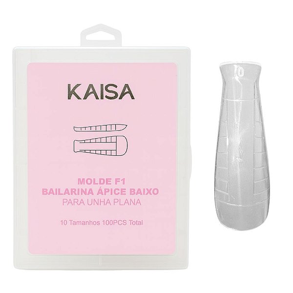 Molde F1 Bailarina Ápice Baixo Para Unha Plana 100 Pcs - Kaisa