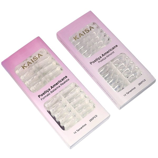 Postiça Para Unha - Realista Americana 280 Pcs - Kaisa