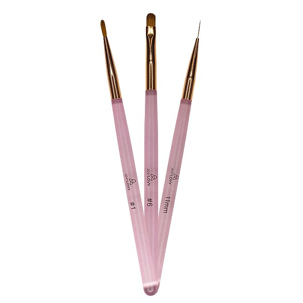 Pincel Profissional Cabo Transparente Nail Design - AnyLovy