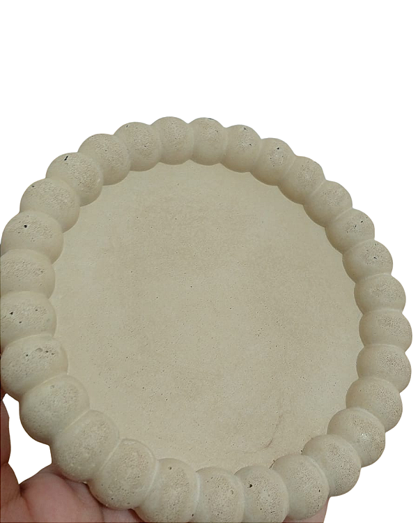 Bandeja redonda gominhos areia