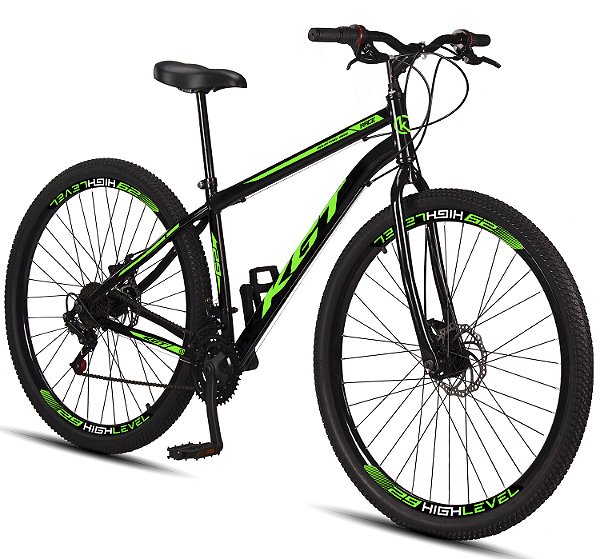 Bicicleta Aro 29 Aço Carbono KGT Freios A Disco 21 Marchas