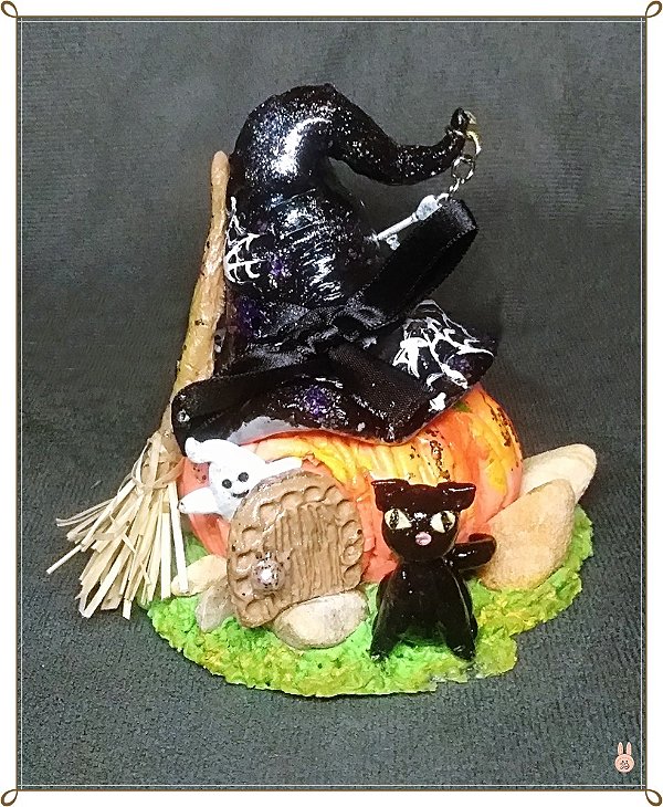 Escultura Gato Halloween
