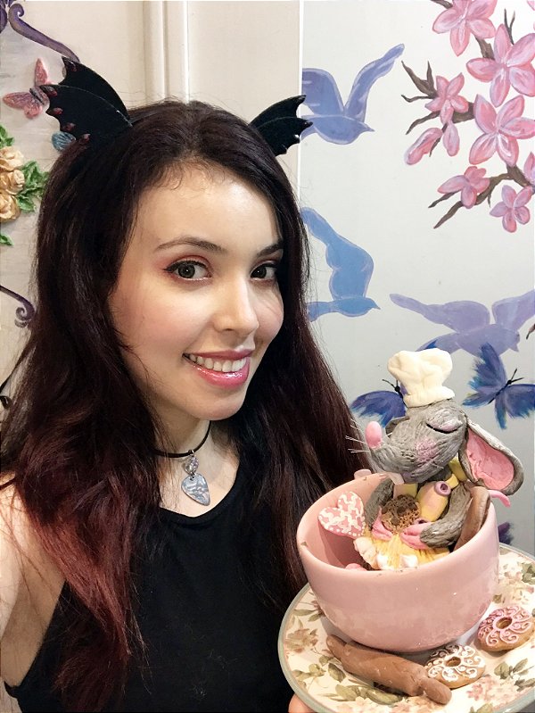 Escultura Ratinha Cozinheira