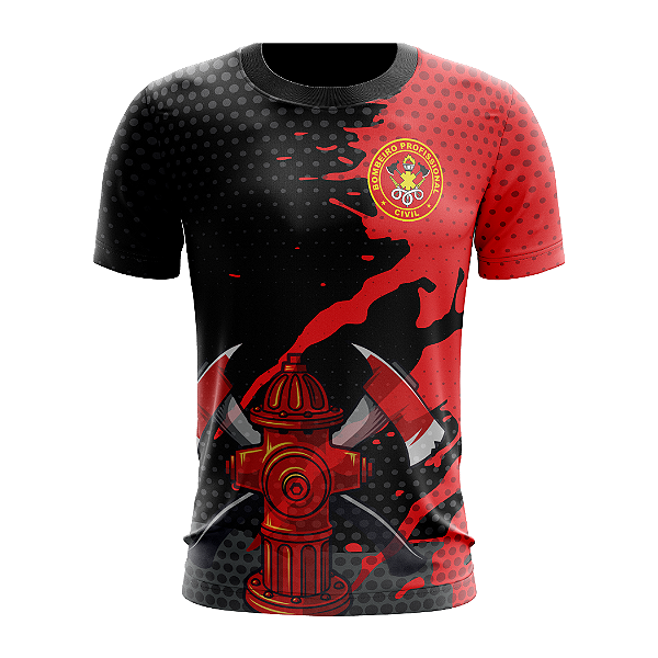 Camiseta Manga Curta Bombeiro Civil Homem Brigadista
