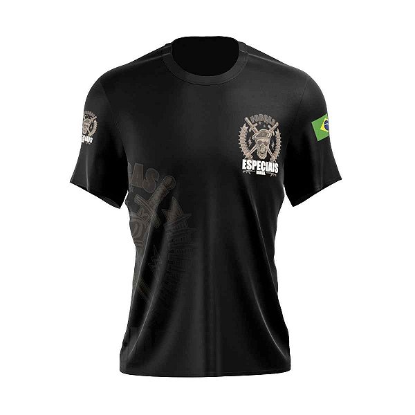 Camiseta Militar Manga Curta Forças Especiais Brasil