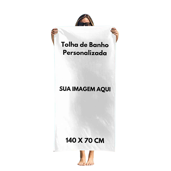 Toalha de banho  140 x 70 Personalizada com sua Estampa