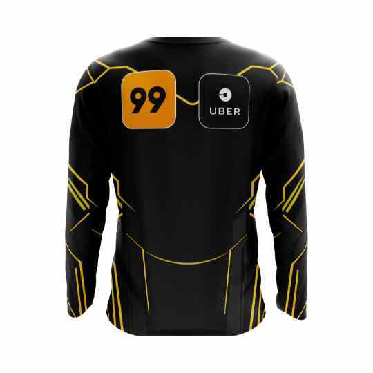 camiseta manga longa motorista de aplicativo  e bandana ,99 ube -MA