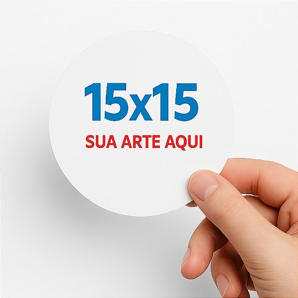 Kit 50 Rótulo adesivo personalizado a prova de água 15x15 cm ( redondo, quadrado ou recorte especial )