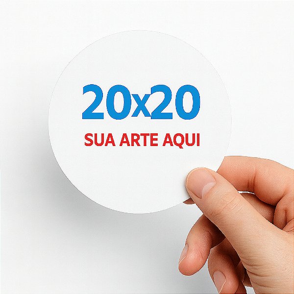 Kit 20 Rótulo adesivo personalizado a prova de água 20x20 cm ( redondo, quadrado ou recorte especial )