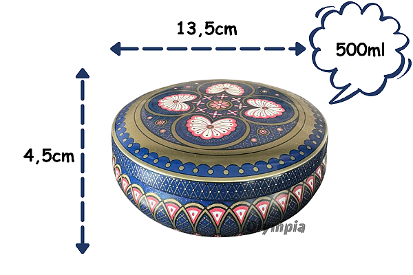 Lata Arabesco Azul 500ml