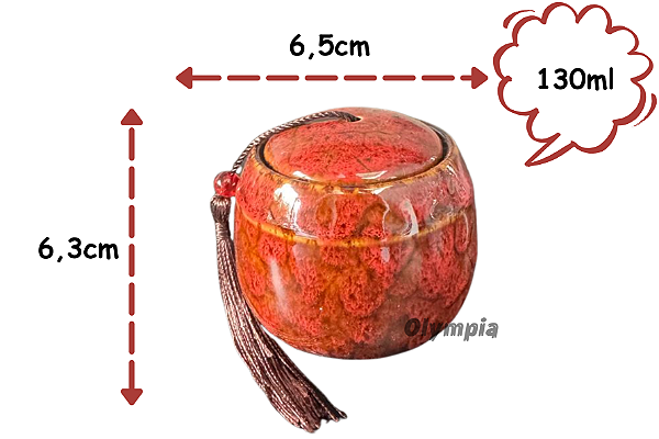 Cerâmica Chinesa Vermelho 130ml
