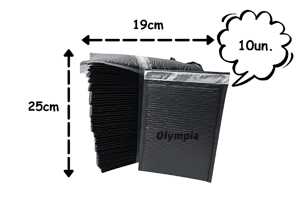 Envelope com saco bolha interno 10un