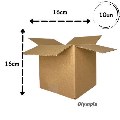 10un Caixa de Papelão p/ Correios 16x16x16cm