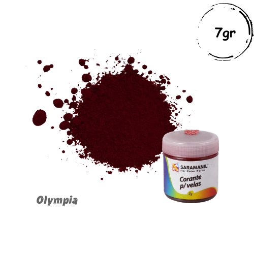 Corante em pó Vermelho para velas 7grs Saramanil