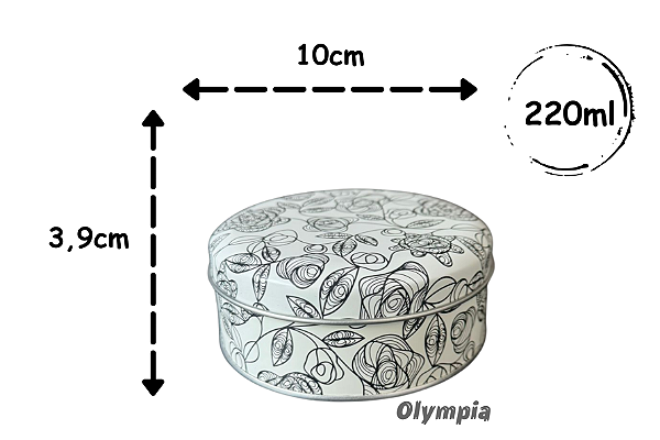 Lata Rosas Pérola e Preto Fosco 220ml