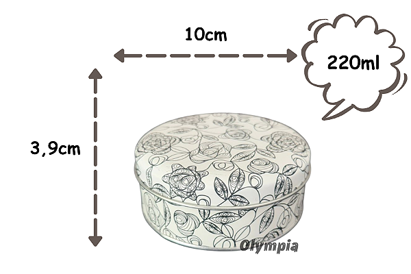 Lata Rosas Pérola e Preto Fosco 220ml