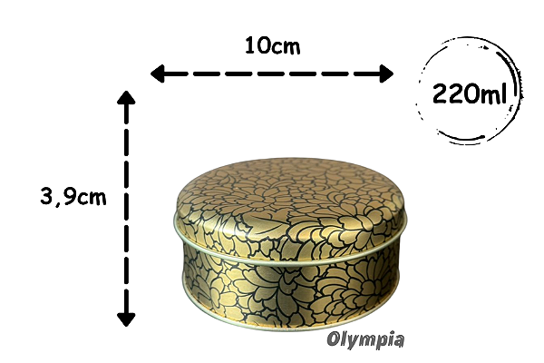 Lata Dálias Dourado e Preto Fosco 220ml