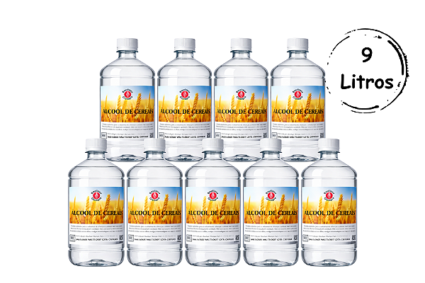9 Litros ÁLCOOL de Cereais
