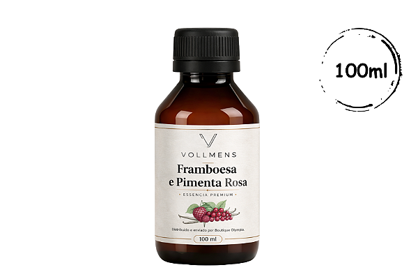 Essência Framboesa e Pimenta Rosa Vollmens 100ml
