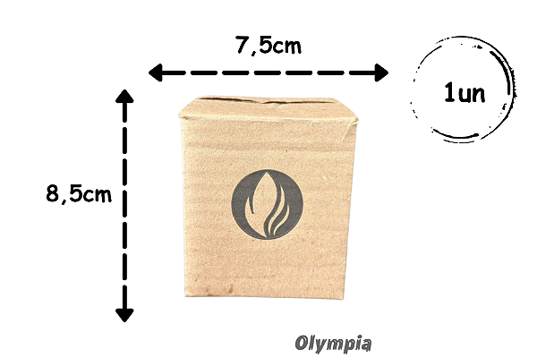 Caixinha Papelão Pardo para vidros 7,5 x 8,5cm