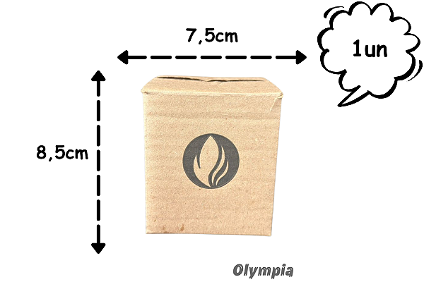 Caixinha Papelão Pardo para vidros 7,5 x 8,5cm