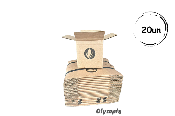 20un Caixinha Papelão Pardo para vidros 7,5 x 8,5cm