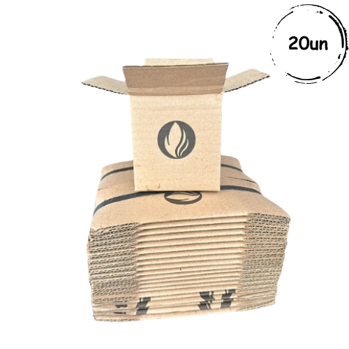 20un Caixinha Papelão Pardo para vidros 7,5 x 8,5cm