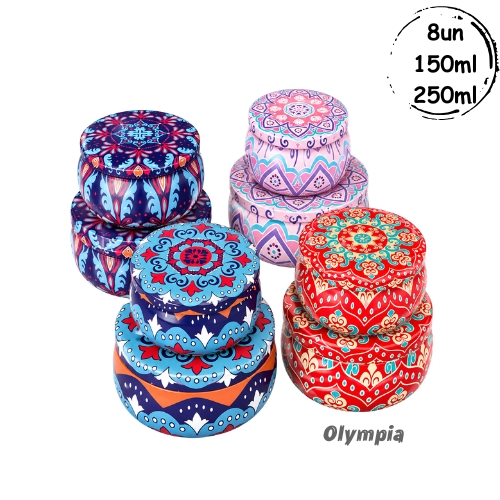 Kit 8 Latas Metalizadas 150 e 250ml Olympia