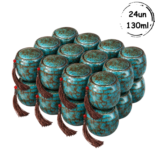 24un Cerâmica Chinesa Azul 130ml