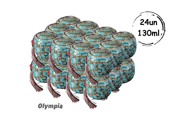 24un Cerâmica Chinesa Azul 130ml