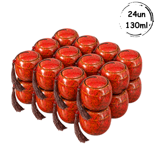 24un Cerâmica Chinesa Vermelho 130ml