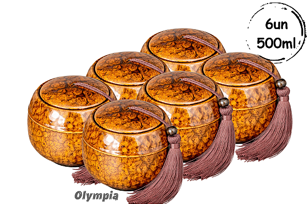 6un Cerâmica Chinesa Laranja