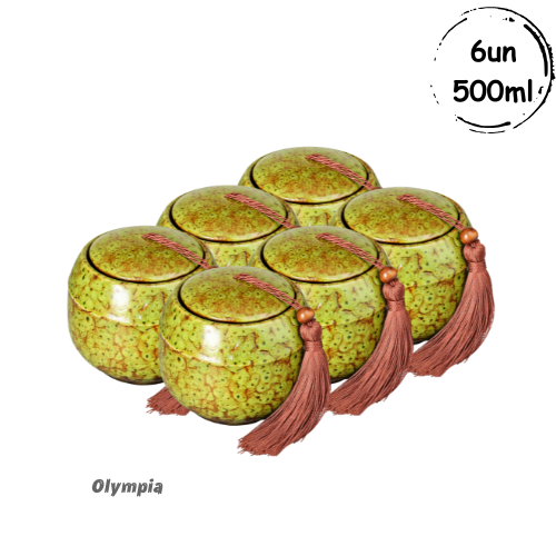 6un Cerâmica Chinesa Verde 500ml