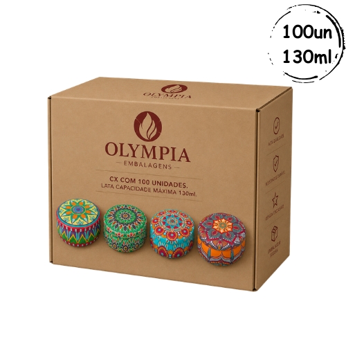 100un Latas Mandala Clássica 130ml T01