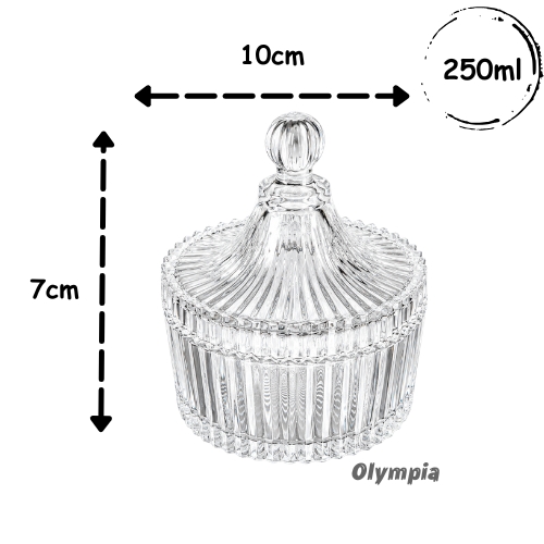 Pote Bomboniere Transparente 250ml
