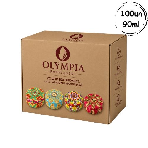 100un Latas Mandala 90ml D04