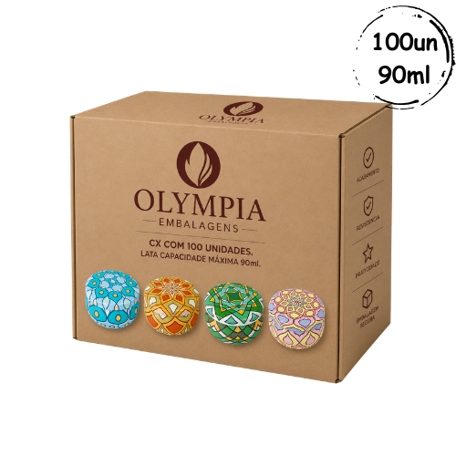 100un Latas Mosaico 90ml D08
