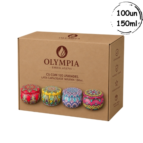 100un Latas Mandala Metalizadas 150ml C01