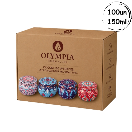 100un Latas Mandala Metalizadas 150ml C03