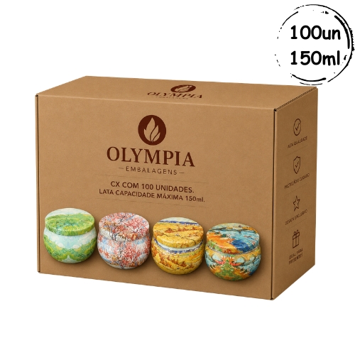 100un Latas Paisagem Metalizadas 150ml C05