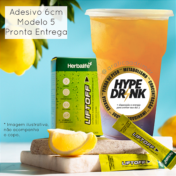 Adesivos Hype Drink (Diversos Modelos) 6cm em vinil - PRONTA ENTREGA - REF 8010