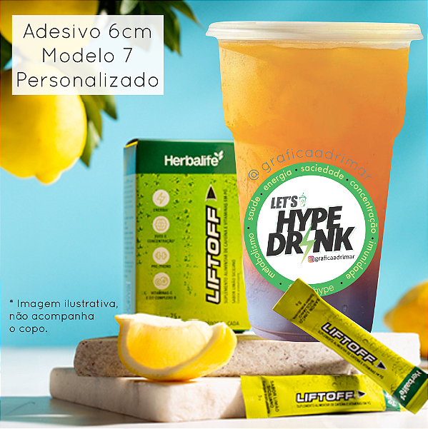 Adesivos Hype Drink (Diversos Modelos Coloridos) 6cm em vinil - Personalizado - REF 8011