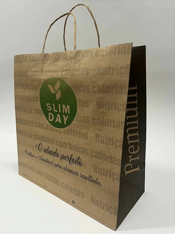 Sacola Kraft Slim Day (30 A x 30 L x 13 Fundo) - Modelo 21