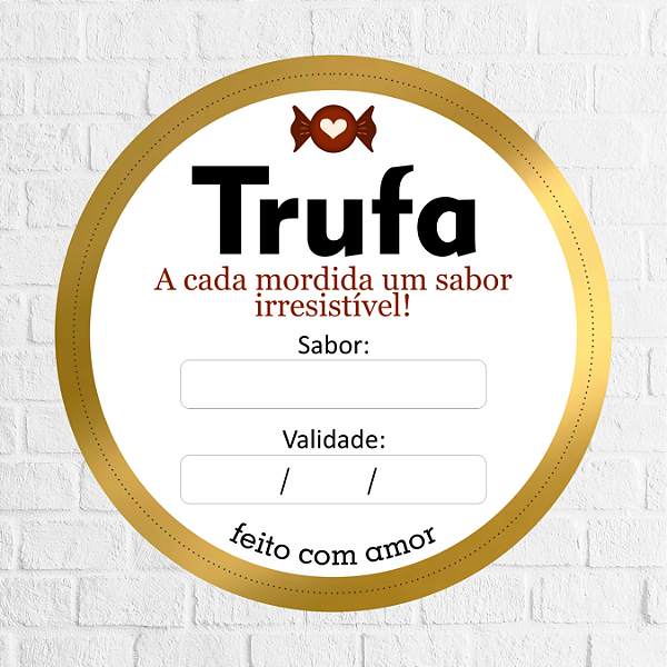 Adesivo Trufa 4,5cm - REF 1003