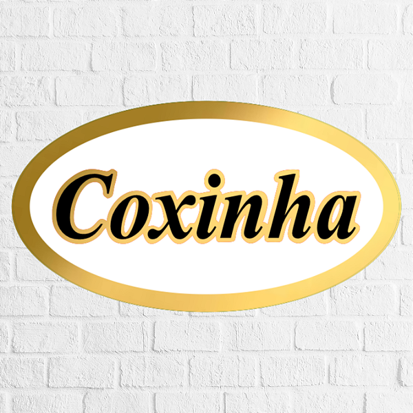 Adesivo Coxinha 6x3cm - REF 4011