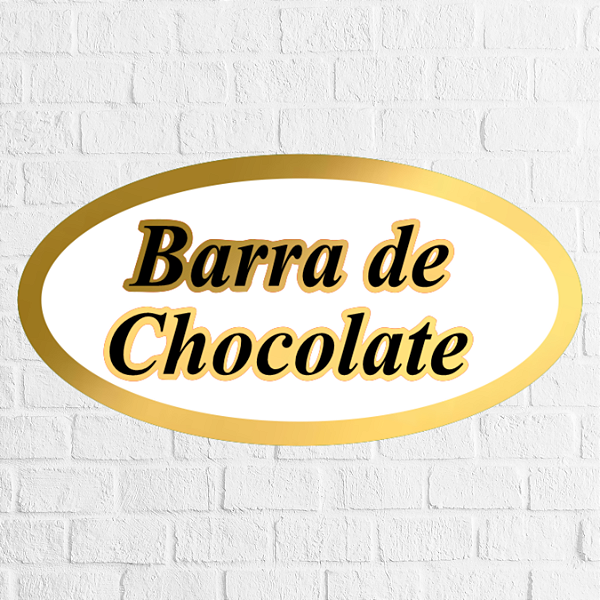 Adesivo Barra de chocolate 6x3cm - REF 4009