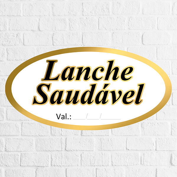 Adesivo Lanche Saudável 6x3cm - REF 4014