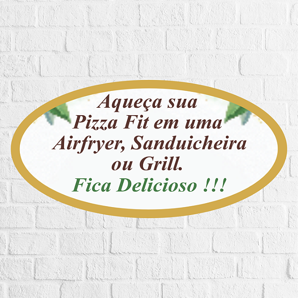 Adesivo Torta Low Carb 6x3cm - REF 4003