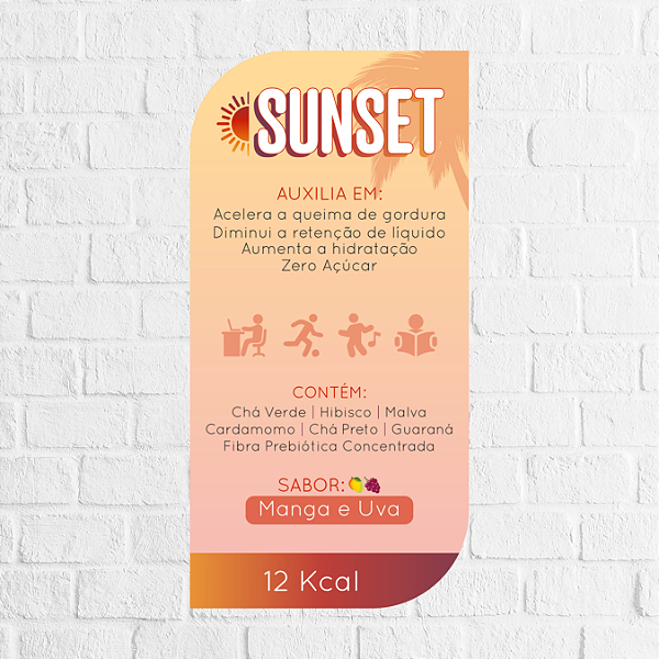 Adesivo Sunset 4x8cm - REF 2016